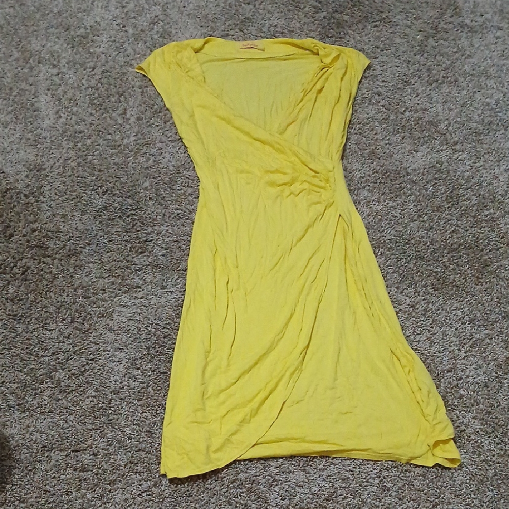 Fresh Produce Yellow Wrap Dress